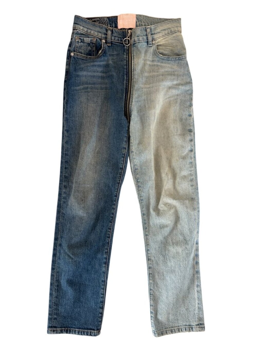 Revice Denim Ying Yang Crop jeans, two-tone  front-to-back zipper. 27